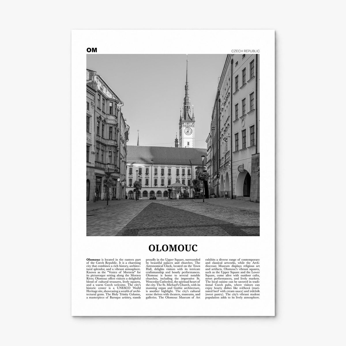 Olomouc Newspaper Poster, print only (unframed)