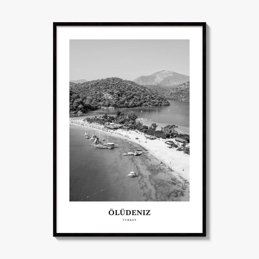 Ölüdeniz Classic Poster, framed poster mockup