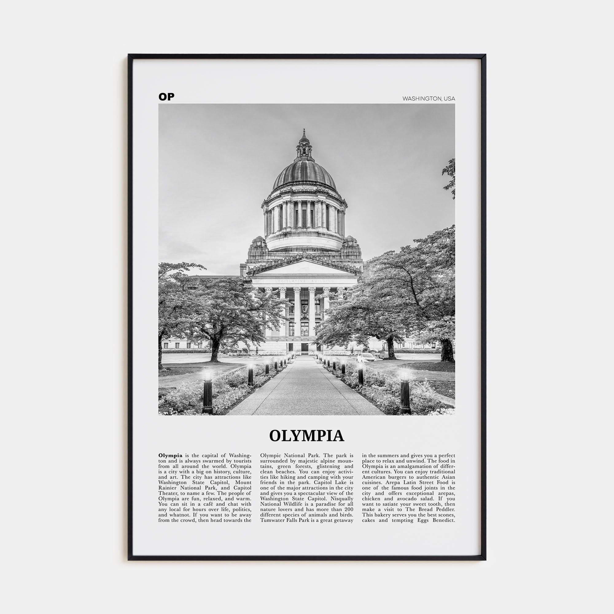 Olympia No 1 Poster None / 8x12 in Nbourhood Travel B&W Poster