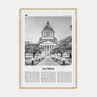 Olympia No 1 Poster Natural Wood / 8x12 in Nbourhood Travel B&W Poster