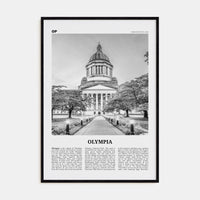 Olympia No 1 Poster Black Wood / 8x12 in Nbourhood Travel B&W Poster