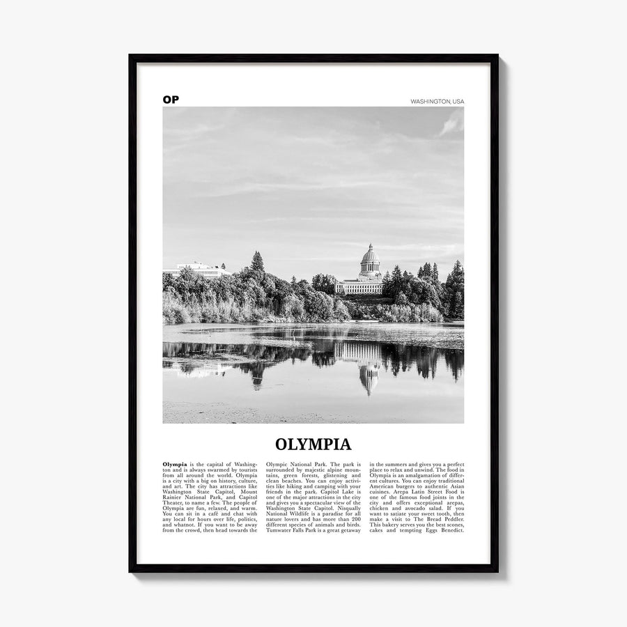 Olympia Newspaper No 2 Poster, framed poster mockup