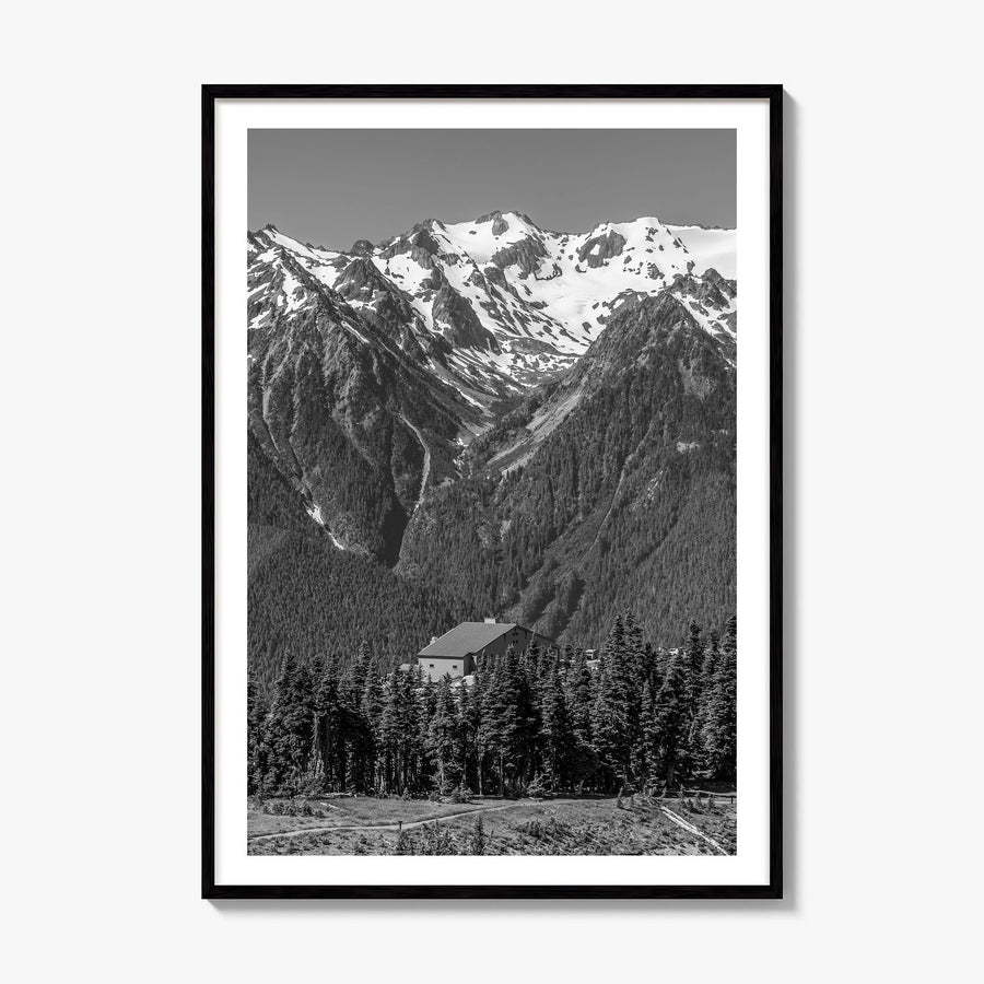 Olympic National Park Photo Poster, framed poster mockup, white border