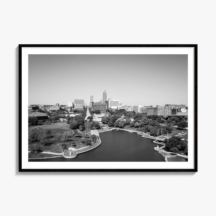 Omaha Photo Poster, framed poster mockup, white border