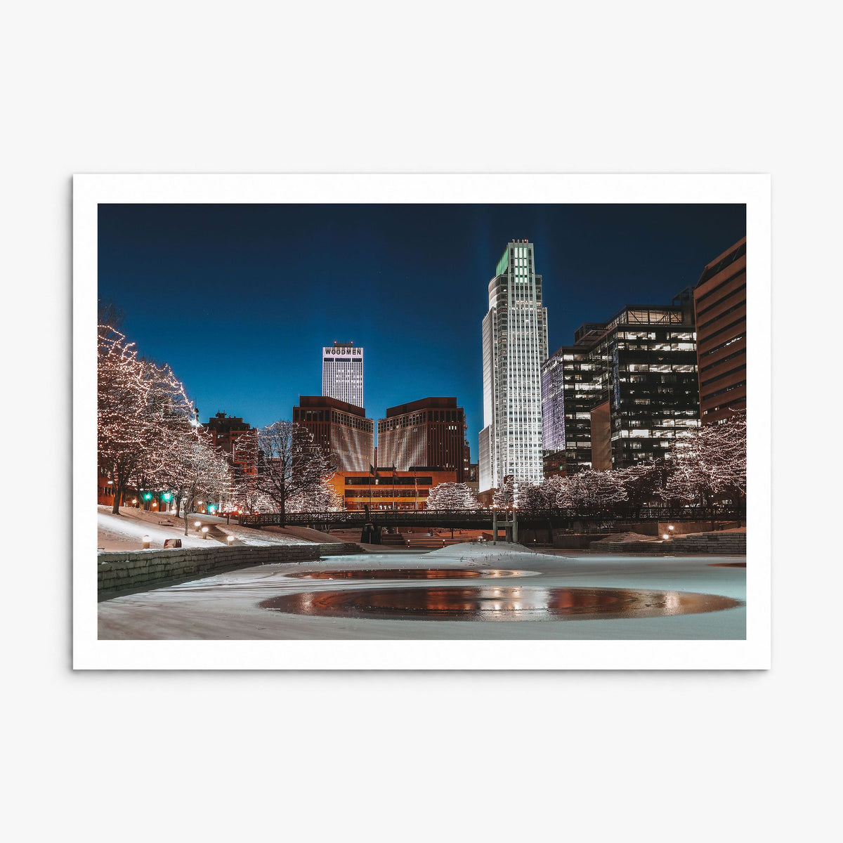 Omaha Photo Poster, print only (unframed), white border