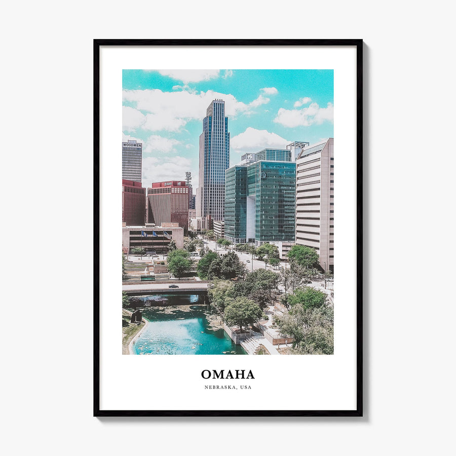 Omaha Classic Poster, framed poster mockup