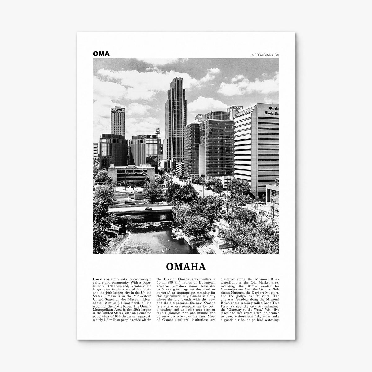 Omaha Newspaper No 1 Poster, print only (unframed)