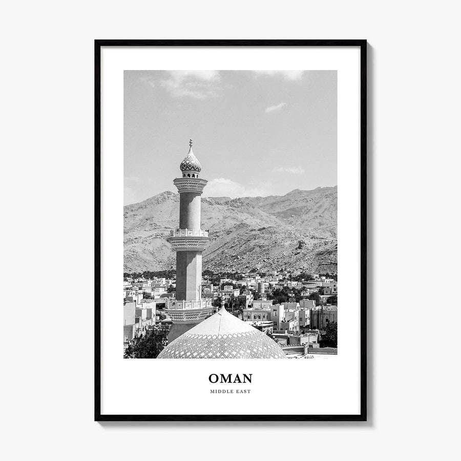 Oman Classic Poster, framed poster mockup
