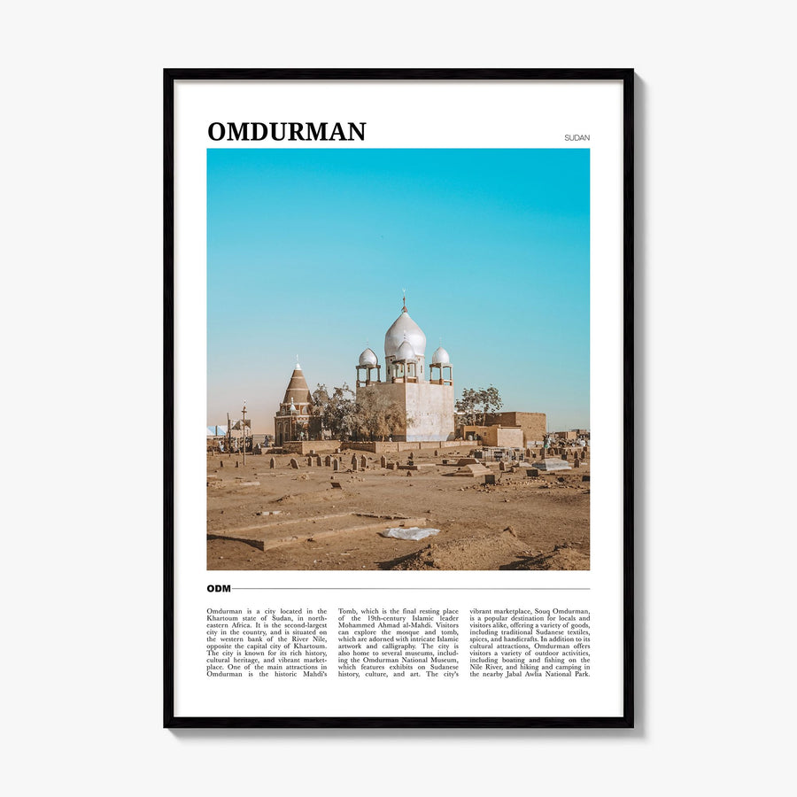 Omdurman Travel Poster, framed poster mockup