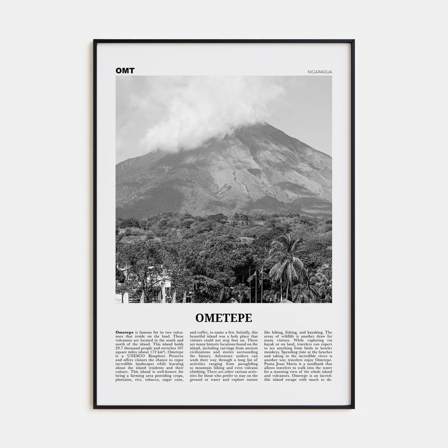 Ometepe Poster None / 8x12 in Nbourhood Travel B&W Poster
