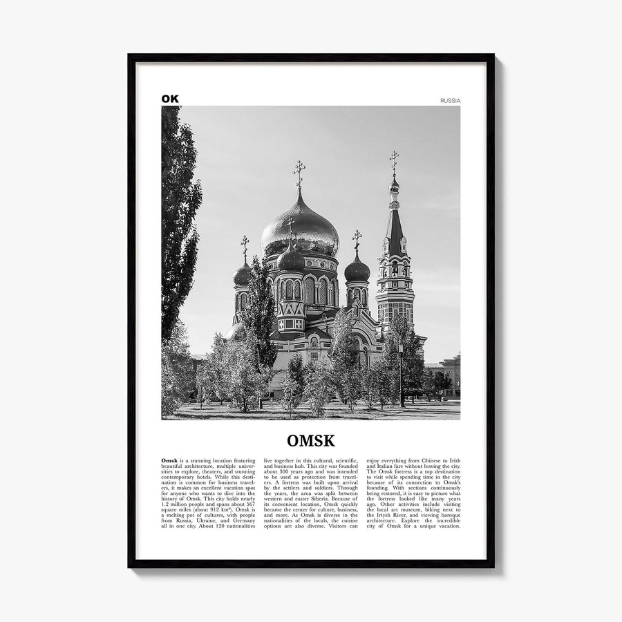 Omsk Newspaper Poster, framed poster mockup