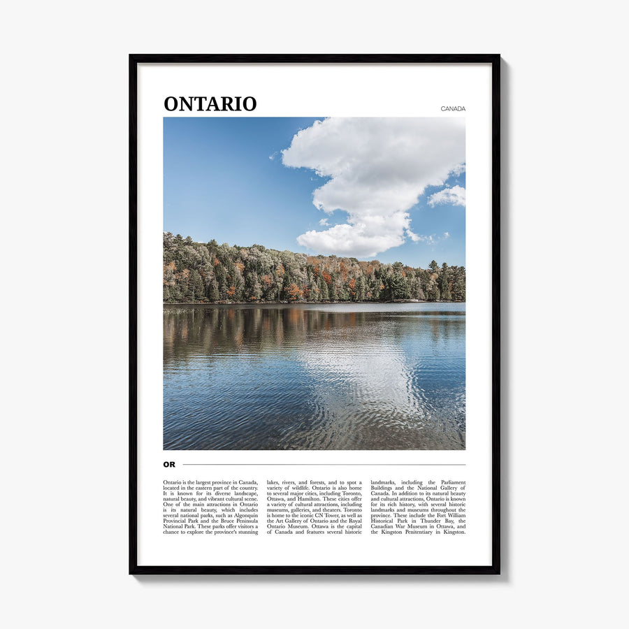 Ontario Travel Poster, framed poster mockup