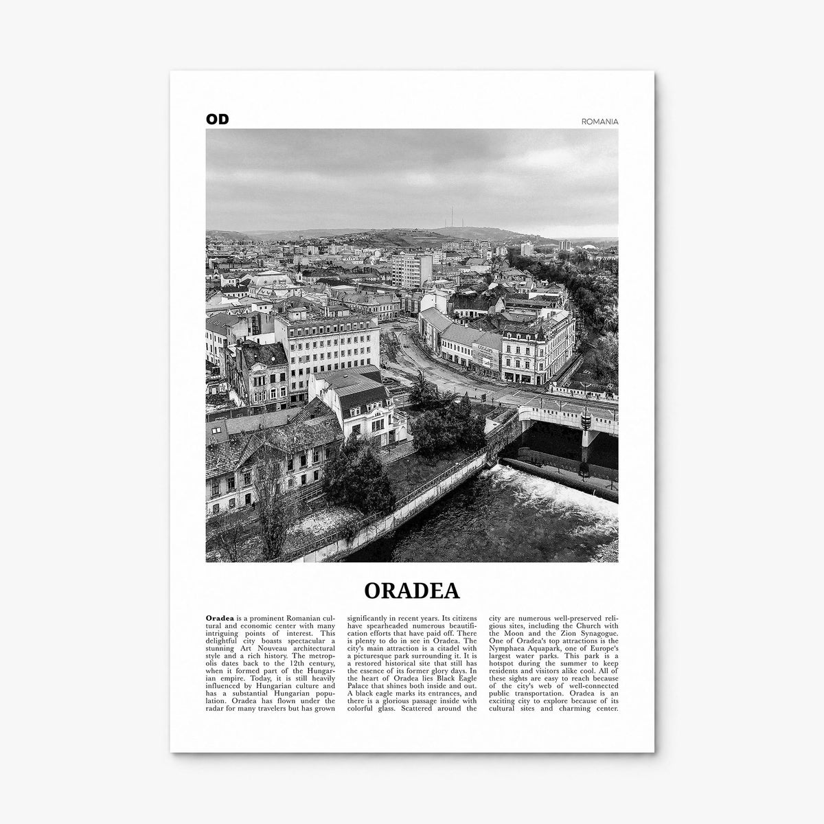 Oradea Newspaper Poster, print only (unframed)