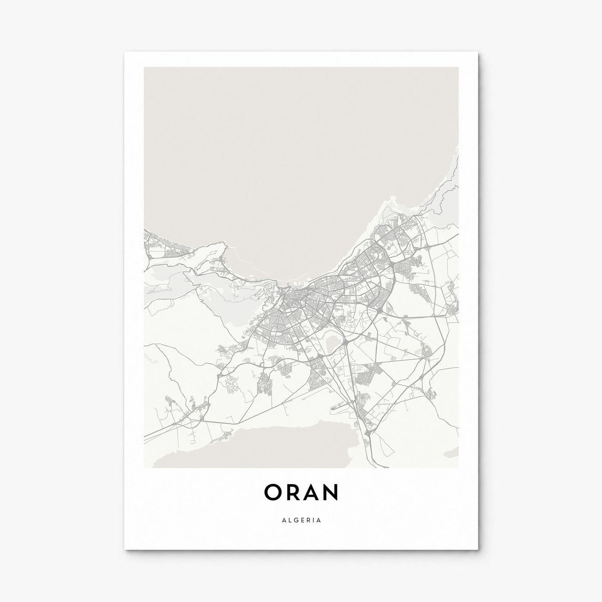 Oran Map Poster, print only (unframed)