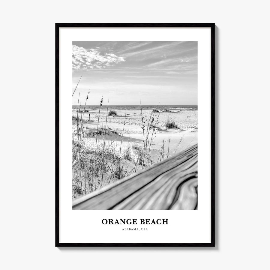 Orange Beach Classic Poster, framed poster mockup