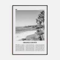 Orange County No 1 Poster None / 8x12 in Nbourhood Travel B&W Poster