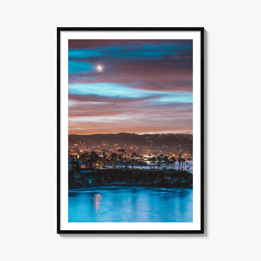 Orange County no. 2 colorful photo poster of California, USA – vertical wall art, unframed print shown in interior mockup