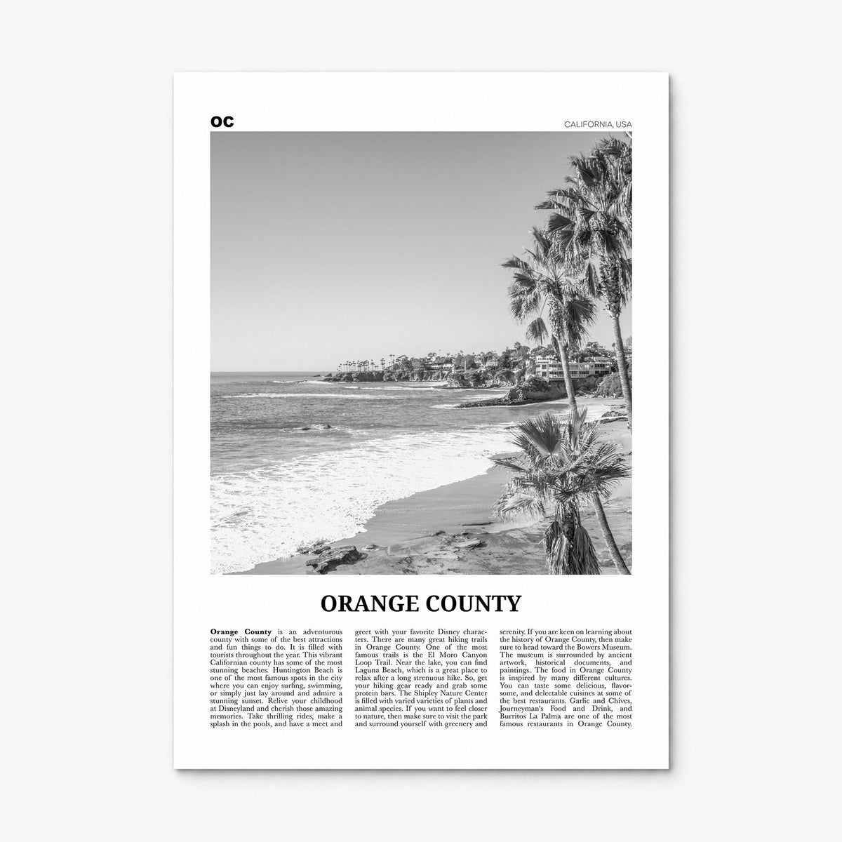 Orange County Newspaper No 1 Poster, print only (unframed)