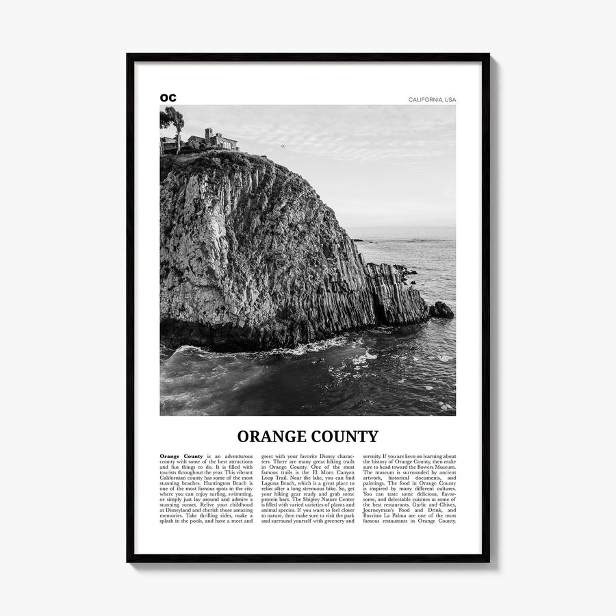 Orange County Newspaper No 2 Poster, framed poster mockup