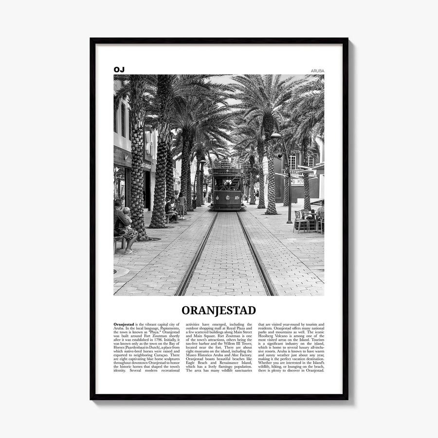 Oranjestad Newspaper Poster, framed poster mockup