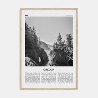 Oregon No 1 Poster Natural Wood / 8x12 in Nbourhood Travel B&W Poster