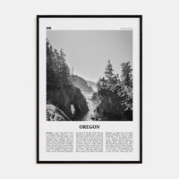 Oregon No 1 Poster Black Wood / 8x12 in Nbourhood Travel B&W Poster