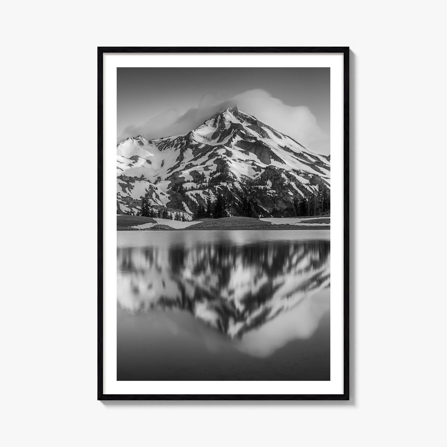Oregon no. 2 black & white photo poster of United States – vertical wall art, unframed print shown in interior mockup