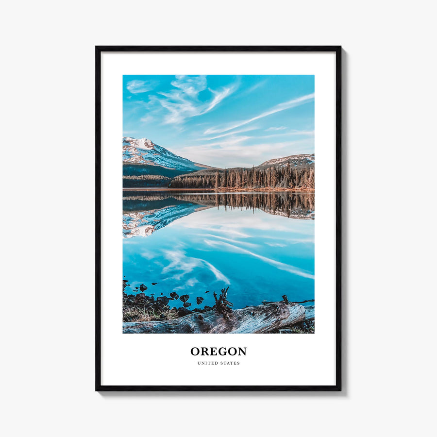 Oregon no. 2 colorful classic poster of United States – vertical wall art, unframed print shown in interior mockup