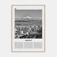 Oregon No 4 Poster Natural Wood / 8x12 in Nbourhood Travel B&W Poster