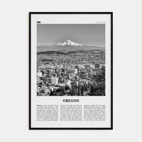 Oregon No 4 Poster Black Wood / 8x12 in Nbourhood Travel B&W Poster