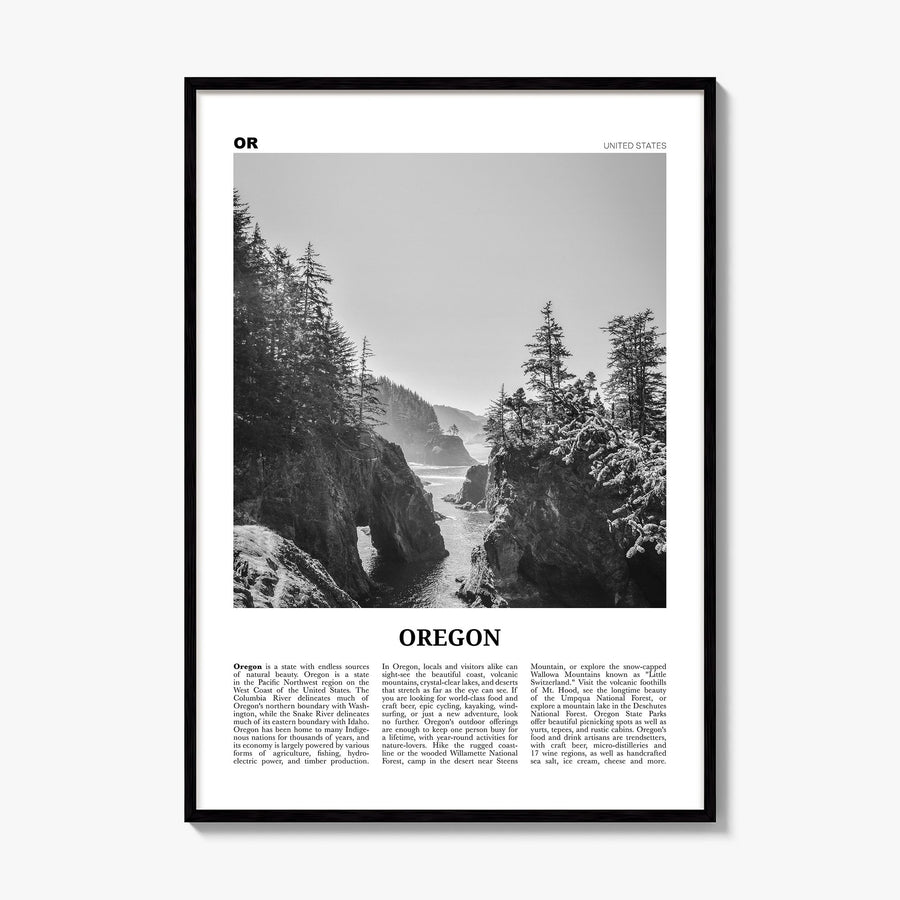 Oregon Newspaper No 1 Poster, framed poster mockup