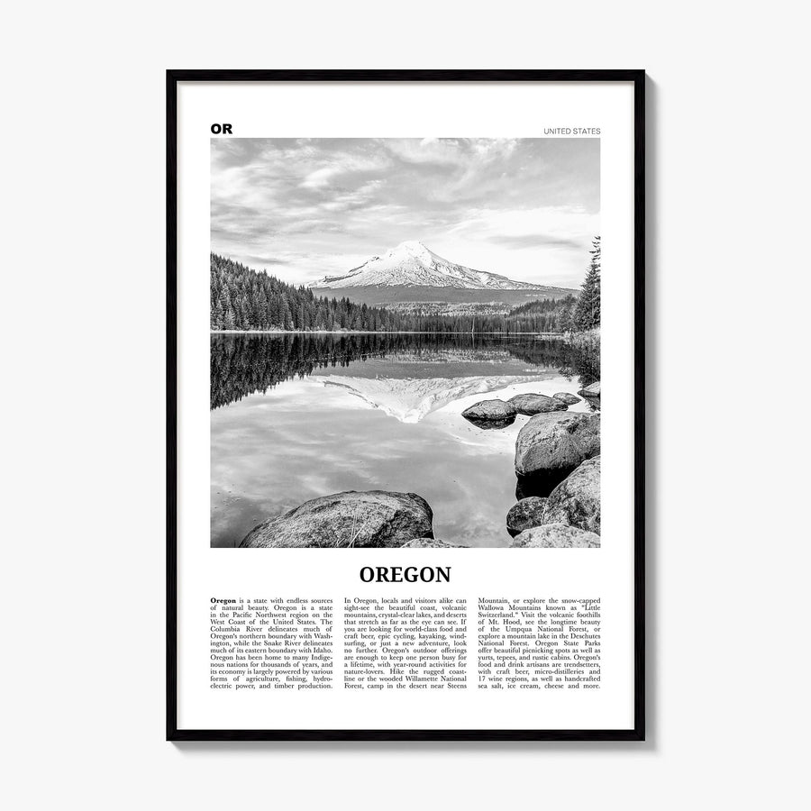 Oregon Newspaper No 2 Poster, framed poster mockup