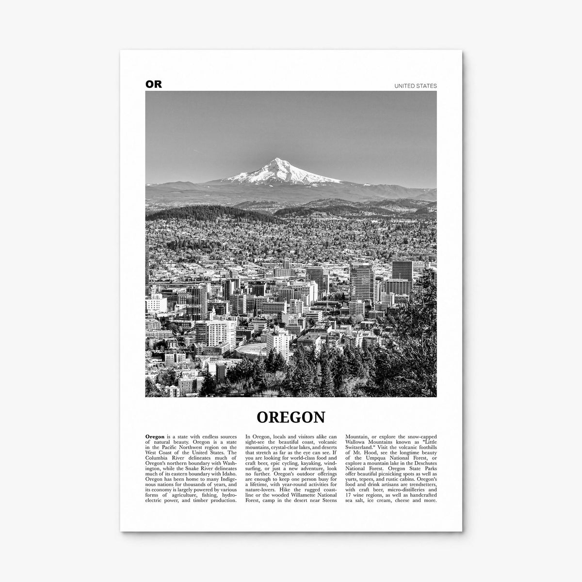 Oregon Newspaper No 4 Poster, print only (unframed)