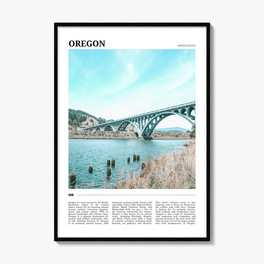 Oregon Travel No 1 Poster, framed poster mockup