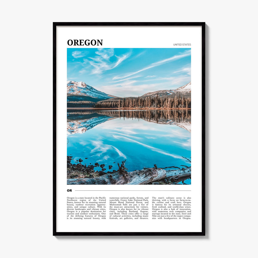 Oregon Travel No 2 Poster, framed poster mockup