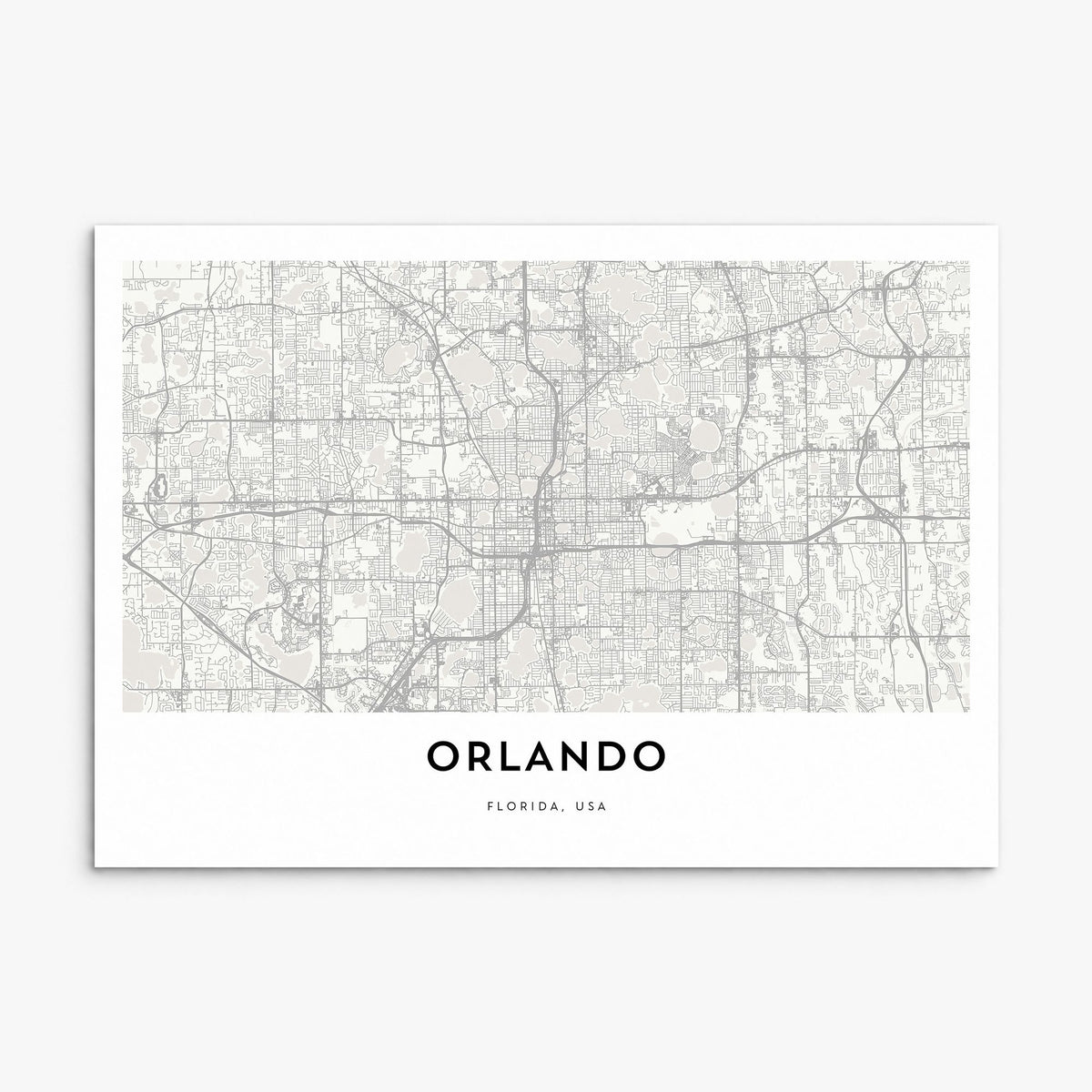 Orlando Map Poster, print only (unframed)