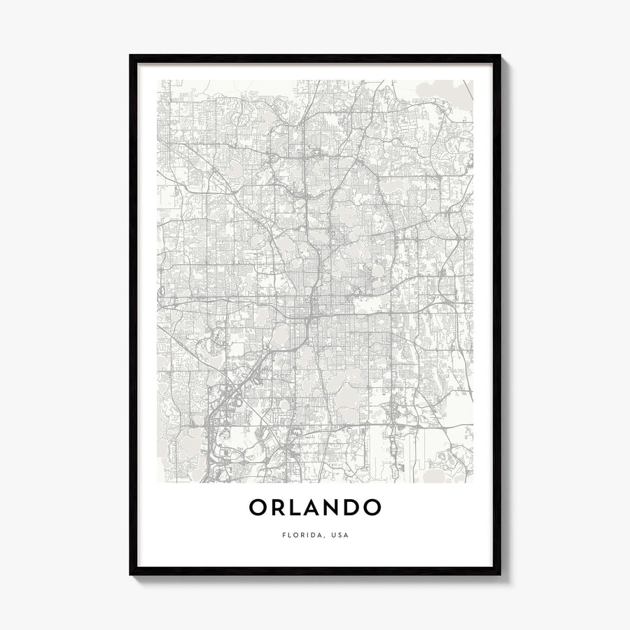 Orlando Map Poster, framed poster mockup