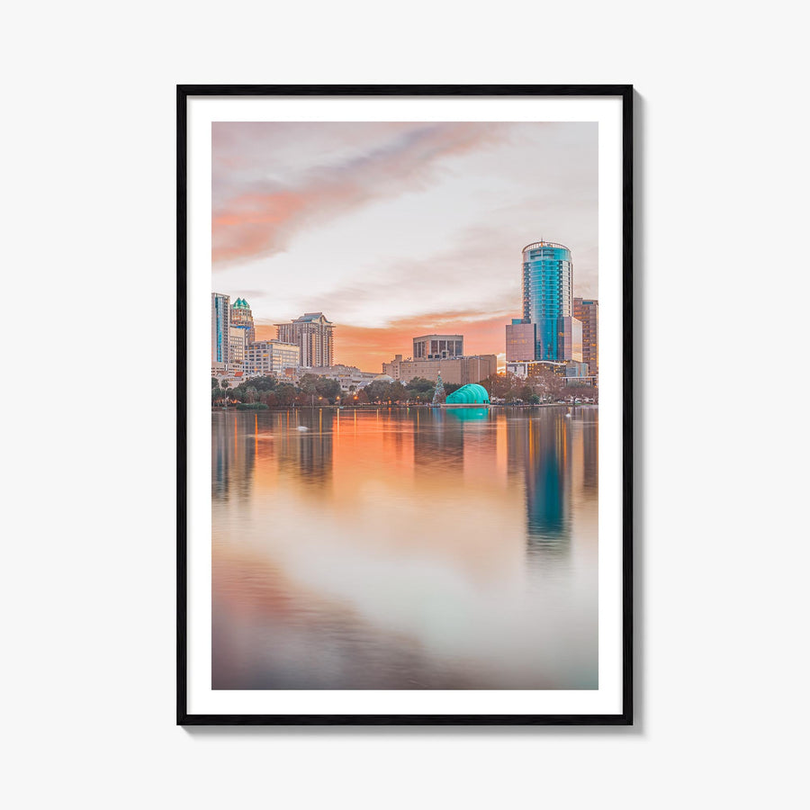 Orlando no. 1 colorful photo poster of Florida, USA – vertical wall art, unframed print shown in interior mockup