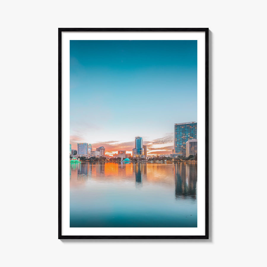 Orlando no. 2 colorful photo poster of Florida, USA – vertical wall art, unframed print shown in interior mockup