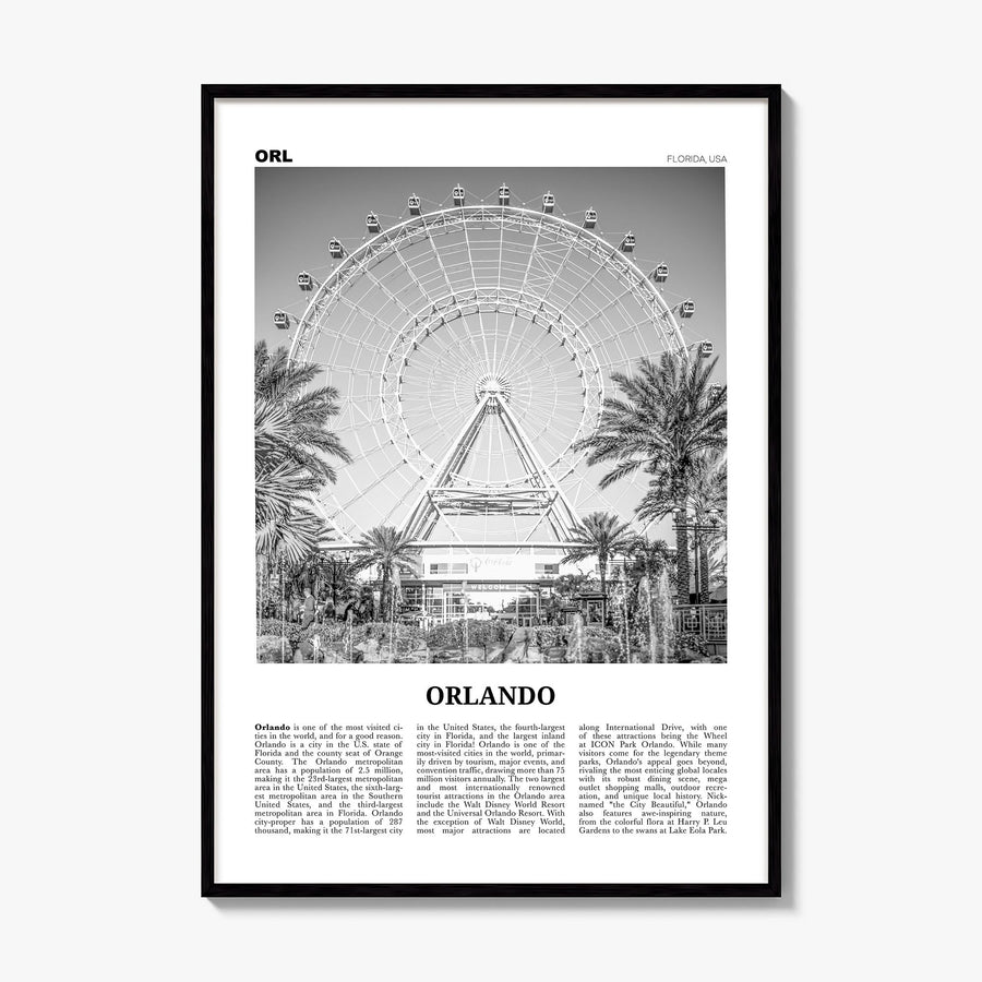 Orlando Newspaper No 2 Poster, framed poster mockup