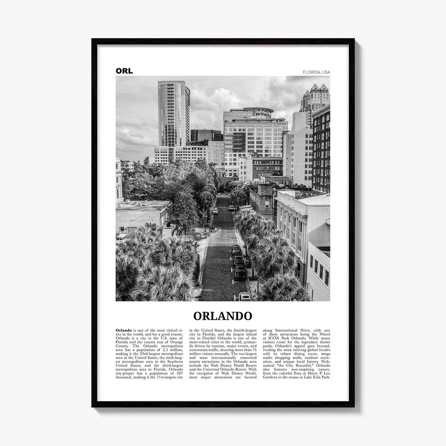 Orlando Newspaper No 3 Poster, framed poster mockup