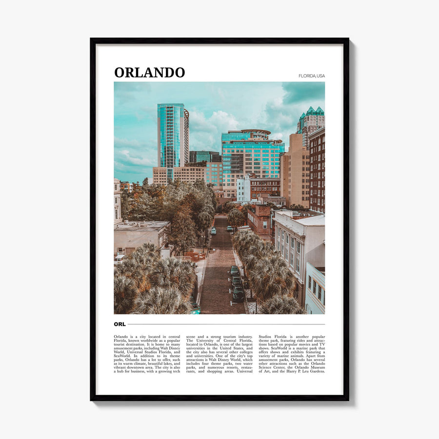 Orlando Travel No 1 Poster, framed poster mockup