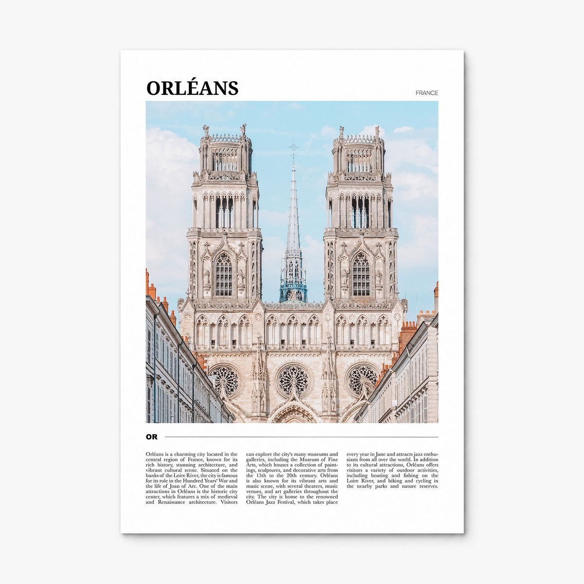Orléans Travel Poster, print only (unframed)