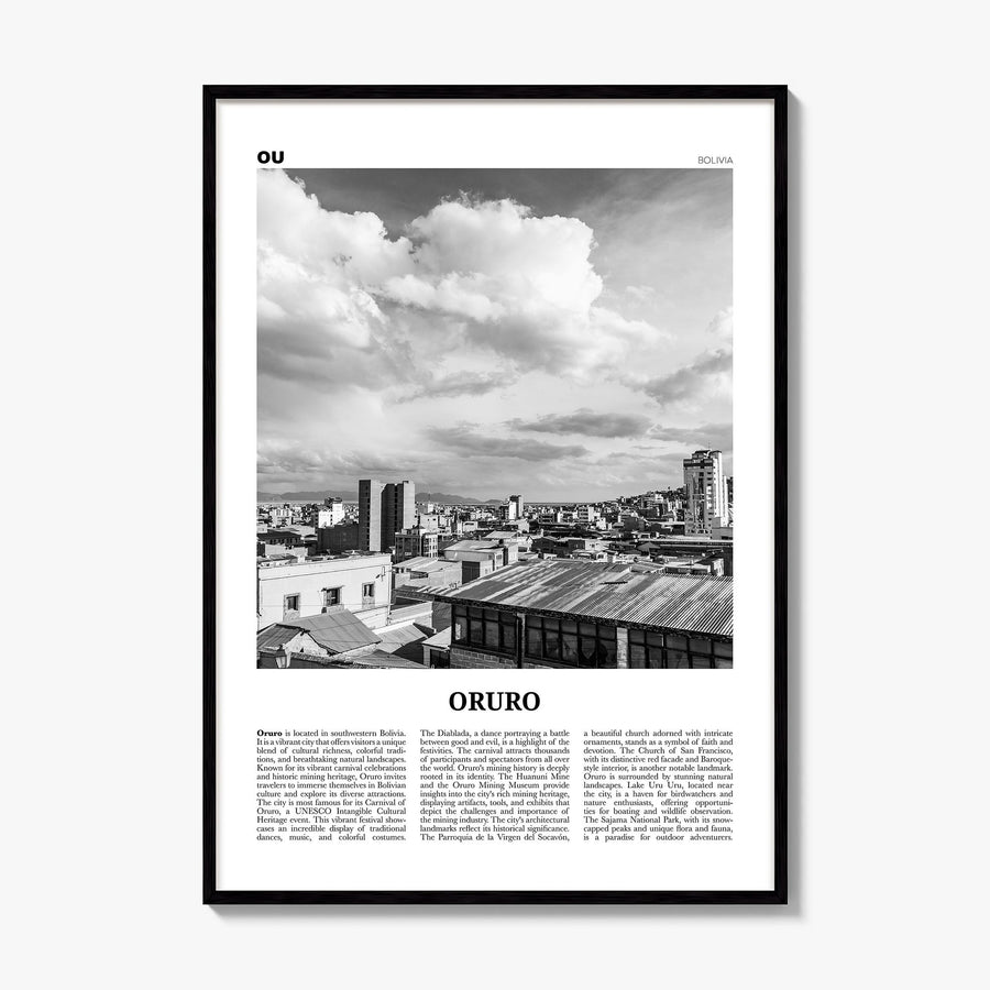 Oruro Newspaper Poster, framed poster mockup