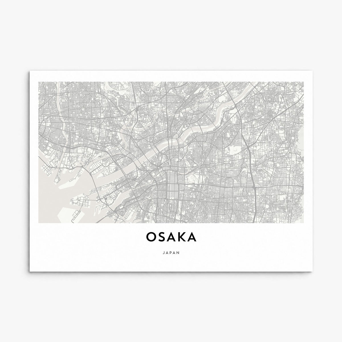 Osaka Map Poster, print only (unframed)