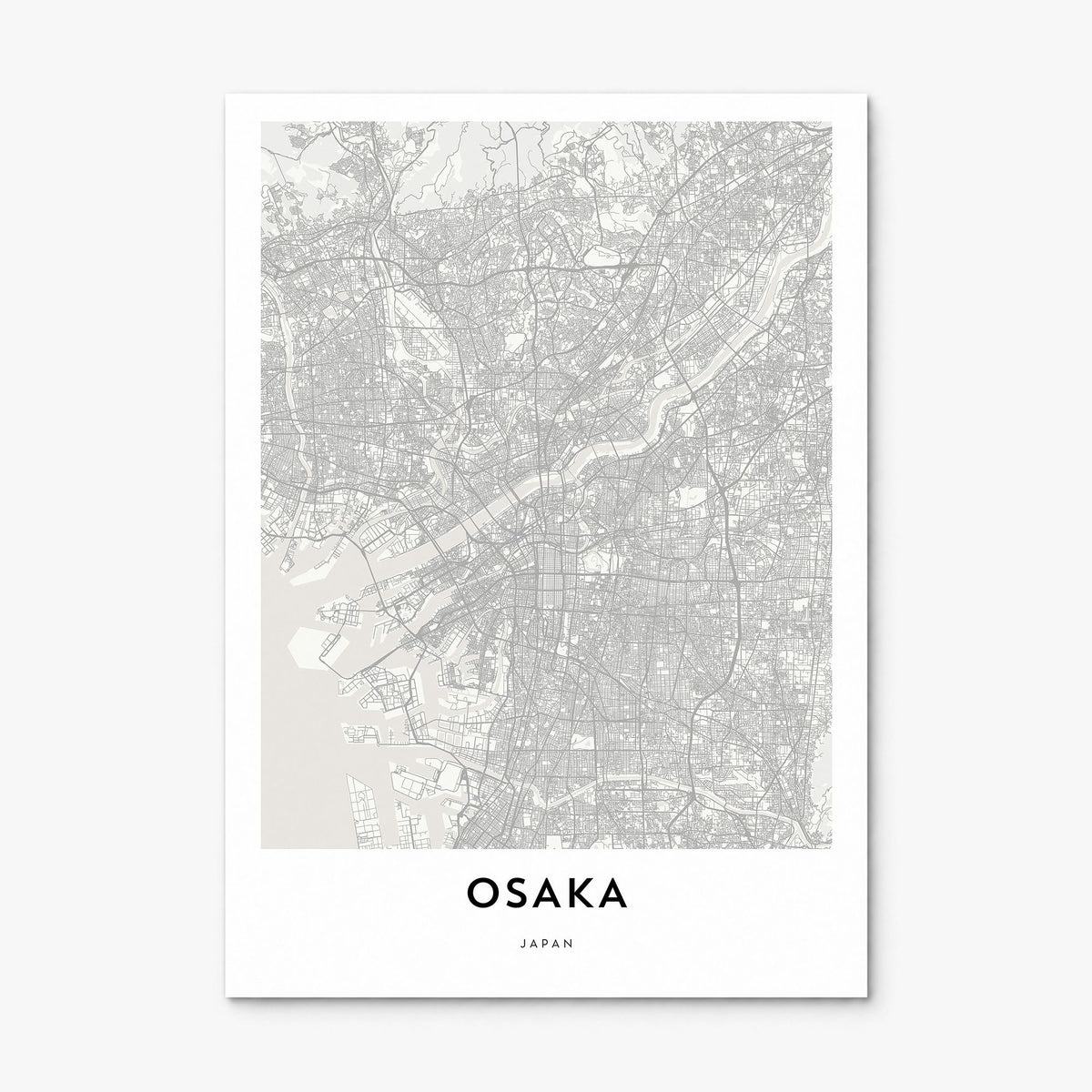 Osaka Map Poster, print only (unframed)
