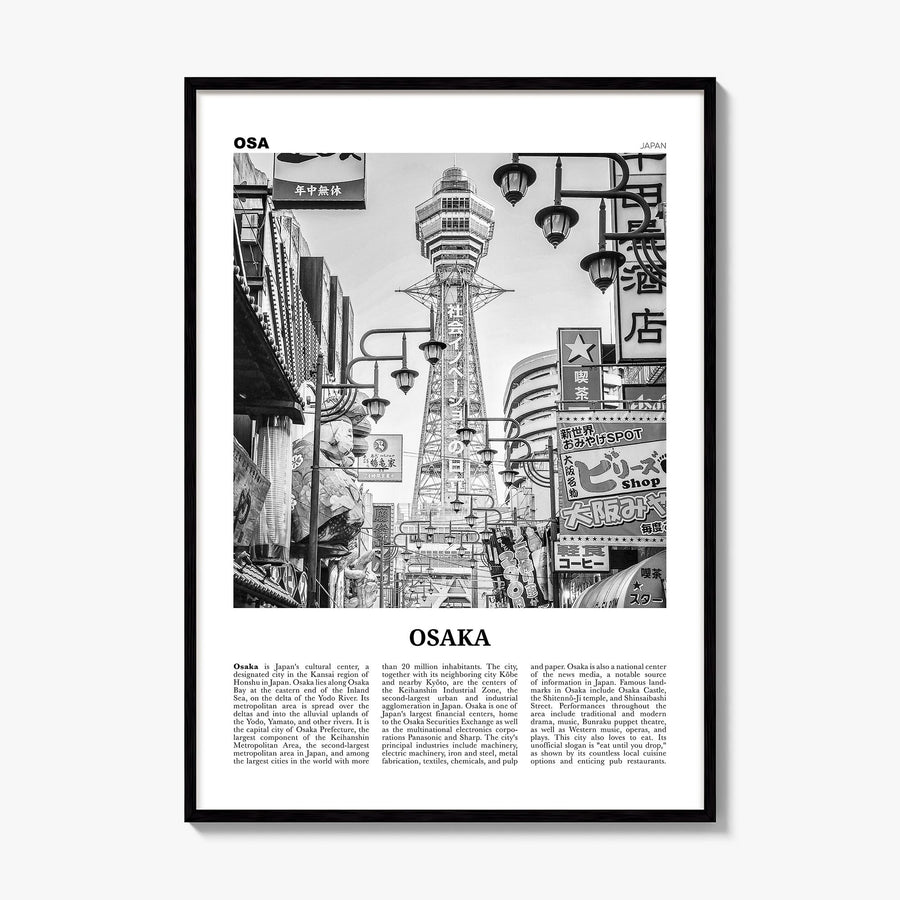 Osaka Newspaper Poster, framed poster mockup