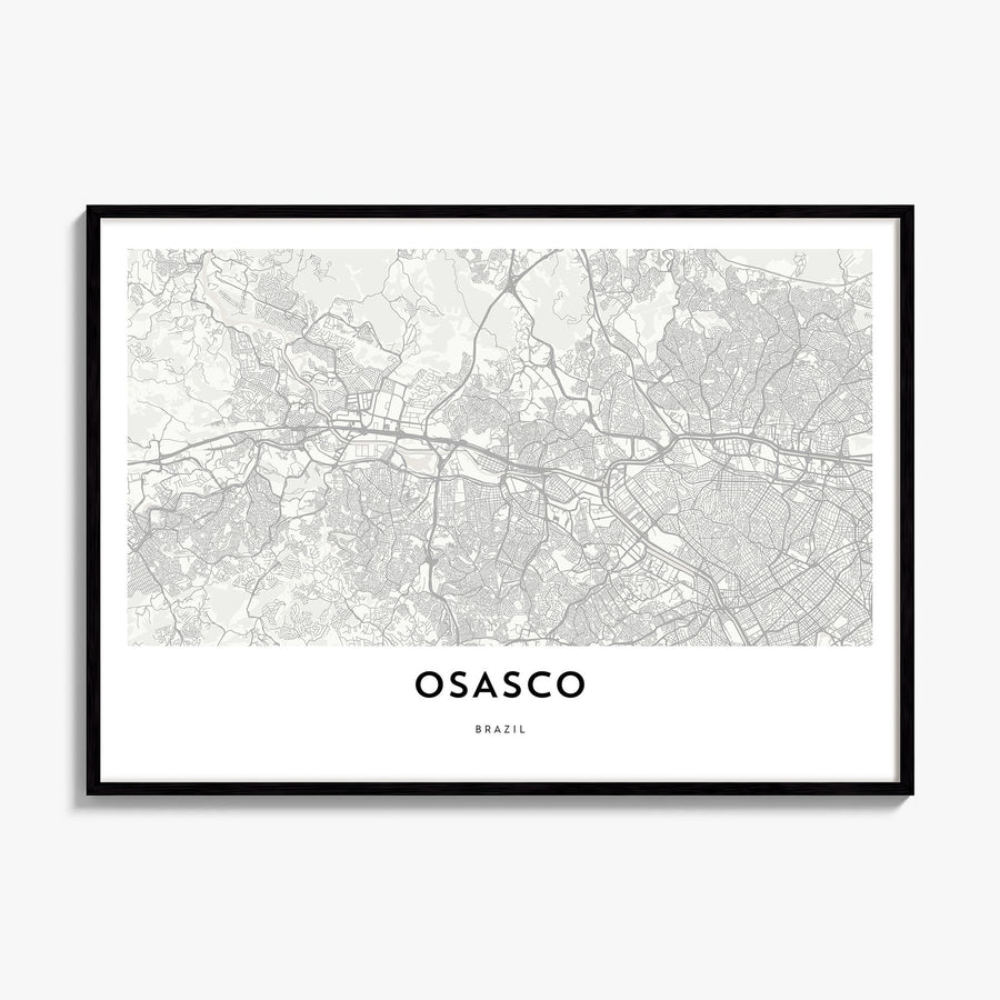 Osasco Map Poster, framed poster mockup