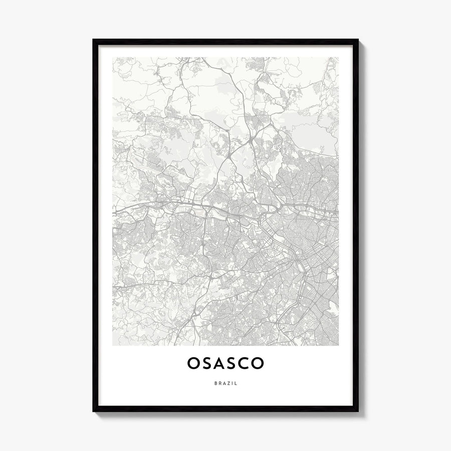 Osasco Map Poster, framed poster mockup
