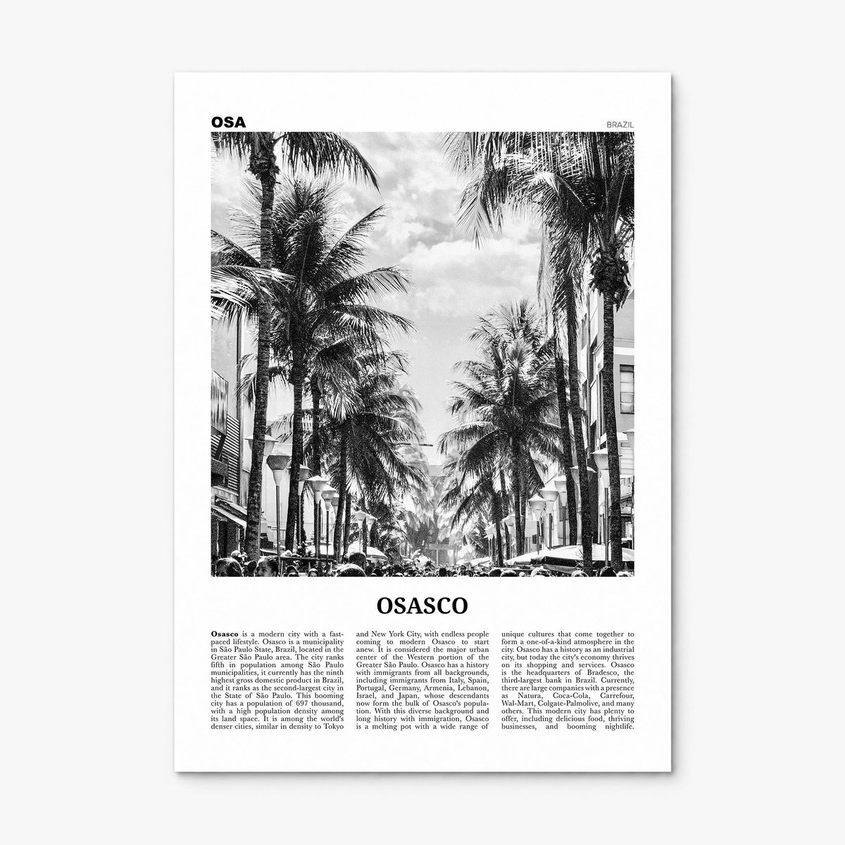 Osasco Newspaper Poster, print only (unframed)